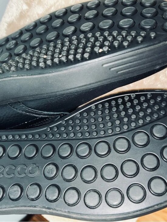 ECCO Black Leather Slip On Comfort Loafers - Men’s Size 41 main image 5